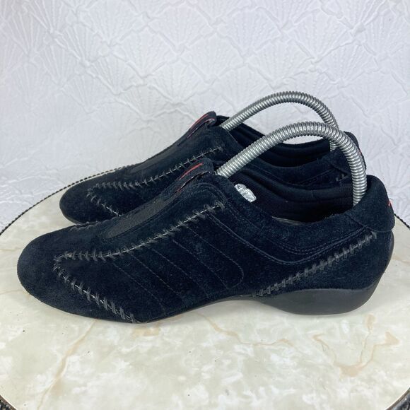 Timberland Shoes Womens Size 8.5 Black Suede Leather Slip On Comfort Loafers - Picture 6 of 12